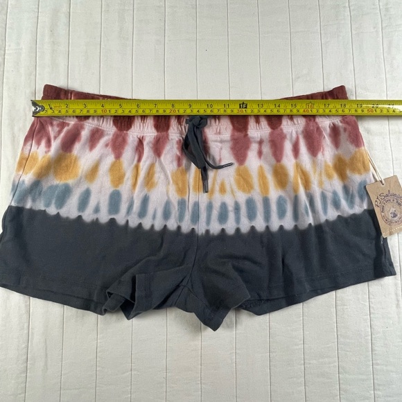 P.J. Salvage Red and White Tie-Dye Shorts XL - Picture 7 of 10